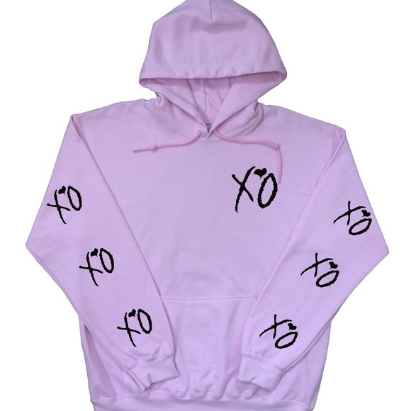 Other - The Weeknd Hoodie XO Design Pink (Black Print)
